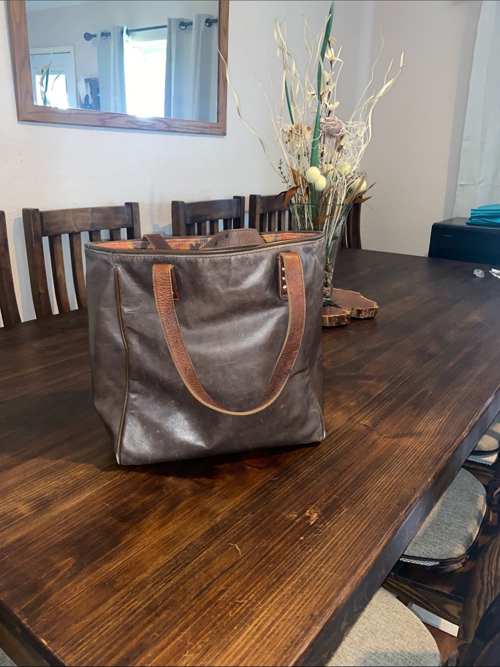 Consuela Leather Tote Bag - Brown